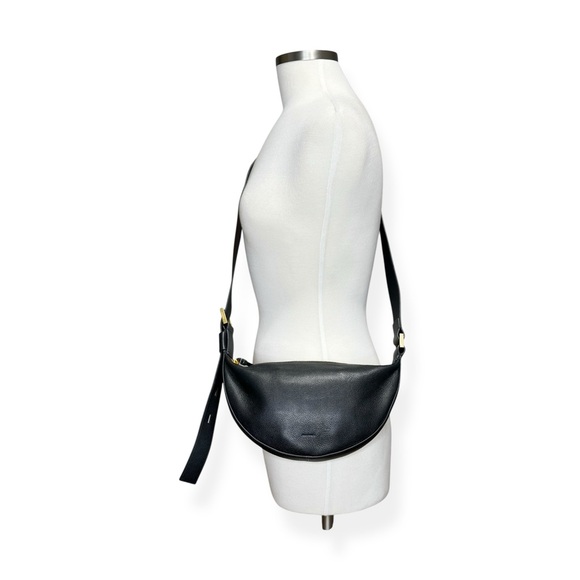 ALLSAINTS Half Moon Leather Crossbody Bag - Black - Picture 3 of 14